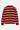 Pull polo Thomas Rouge en maille rayée rouge et rose à plat, vue de dos