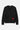 Cardigan Tiago Noir en maille à plat, de face, col V boutonné, deux poches plaquées et cœur rouge smiley sur la poche