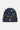 Bonnet Tilea Gris en maille côtelée à revers, petits motifs brodés colorés et coeur rose, vu de face