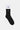 Chaussettes Timon Noir Blanc à revers blanc, petit logo brodé, vues à plat sur fond clair