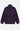 Veste polaire Tong Aubergine à plat de dos, motif cachemire violet clair et poignets élastiqués