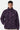 Veste polaire zippée Tong Aubergine portée de face par un homme, motif cachemire et petit coeur brodé