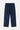Pantalon de survêtement Tunis Bleu Marine vu de dos à plat, bandes courbes noires et liserés bleu clair