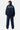 Pantalon de survêtement Tunis Bleu Marine porté de dos avec veste assortie, inscription Eleven en gothique et croix bleues