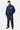 Pantalon de survêtement Tunis Bleu Marine en look complet porté par un mannequin homme avec veste zippée à fleurs de lys