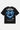 T-shirt Tyrone Noir vu de dos à plat, grand ballon cœur bleu No Snitch, Fine Art Gallery et Dream Line Activated