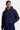 Sweat à capuche zippé Tyson Bleu Marine porté de face par un mannequin homme, main dans la poche kangourou