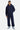 Sweat à capuche zippé Tyson Bleu Marine en look complet porté par un mannequin homme, petit cœur smiley sur la poitrine