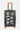 Valise Fugers Gris Foncé M de face, coque gris anthracite ornée de patchs colorés, poignée et roulettes orange