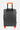 Valise Fugers Gris Foncé S vue de dos, coque rainurée gris anthracite, poignée télescopique et roulettes orange