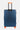 Valise Fugers Bleu Marine M vue de dos, coque rainurée bleu nuit, poignée télescopique et roulettes orange