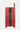 Valise Fugers Rouge M de profil, coque rouge, poignée latérale argentée, deux cadenas TSA et roulettes orange