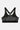 Brassière de sport Judoka Bandana Kaki à plat vue de dos, dos en résille noire et bretelles réglables à clips