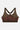 Brassière de sport Judoka Léopard à plat vue de dos, résille marron, bretelles réglables et bande élastique marron