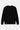 Pull col rond Edmo Noir à plat, vu de dos, maille noire unie, bords côtes