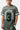 T-shirt Joinville Kaki bicolore en gros plan, numéro 3 bleu marine et inscription blanche Eleven Paris No Snitch en arc
