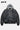 Blouson bomber Eschott Gris à plat, de face, capuche amovible en molleton gris, logo Schott N.Y.C. et cœur, zip central