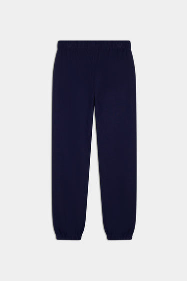 Jogging Foly Bleu Marine de dos sur fond blanc, taille élastiquée et bas de jambe resserrés