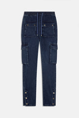 Suede Denim Bleu Foncé