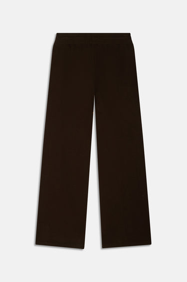 Jogging Taco Marron vu de dos à plat, marron foncé, coupe droite sans motif