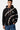 Hoodie Elevenparis Tulipe Cacao tie-dye noir porté homme - broderie Loveless et cordons multicolores