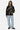 Hoodie Elevenparis Tulipe Cacao tie-dye noir total look femme - jean large fleur de lys streetwear